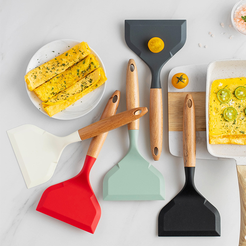 Okonomiyaki Spatula - Food Grade Silicone Cooking Utensils Tamagoyaki