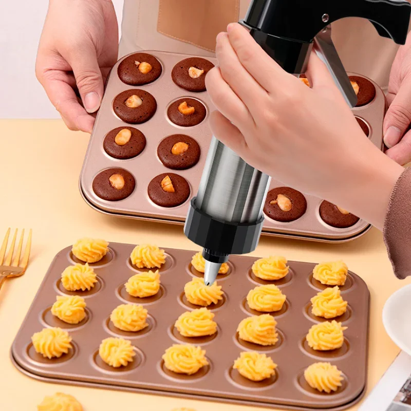 Cookie Press Gun Kit Stainless - đánh giá và giá Churros Maker Gun