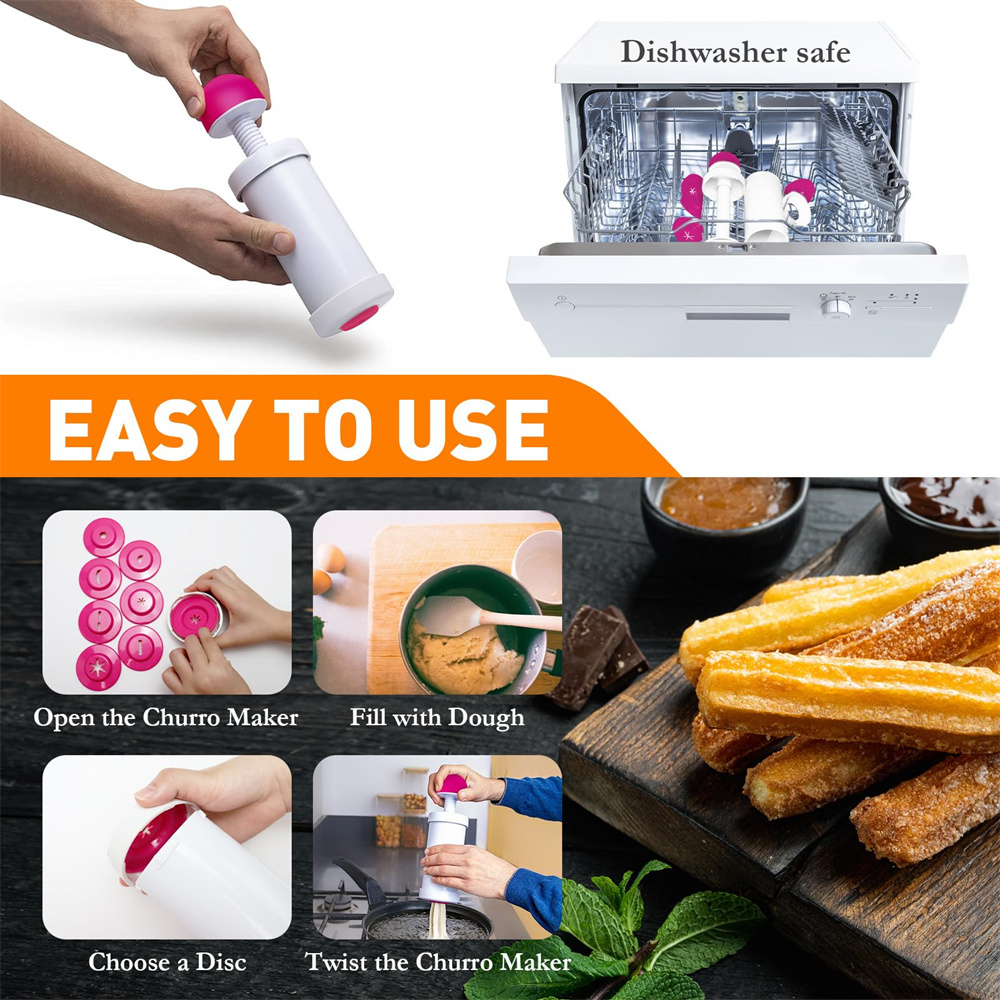 1pc DIY Manual Cookie Press Ma - đánh giá và giá Churros Maker Gun