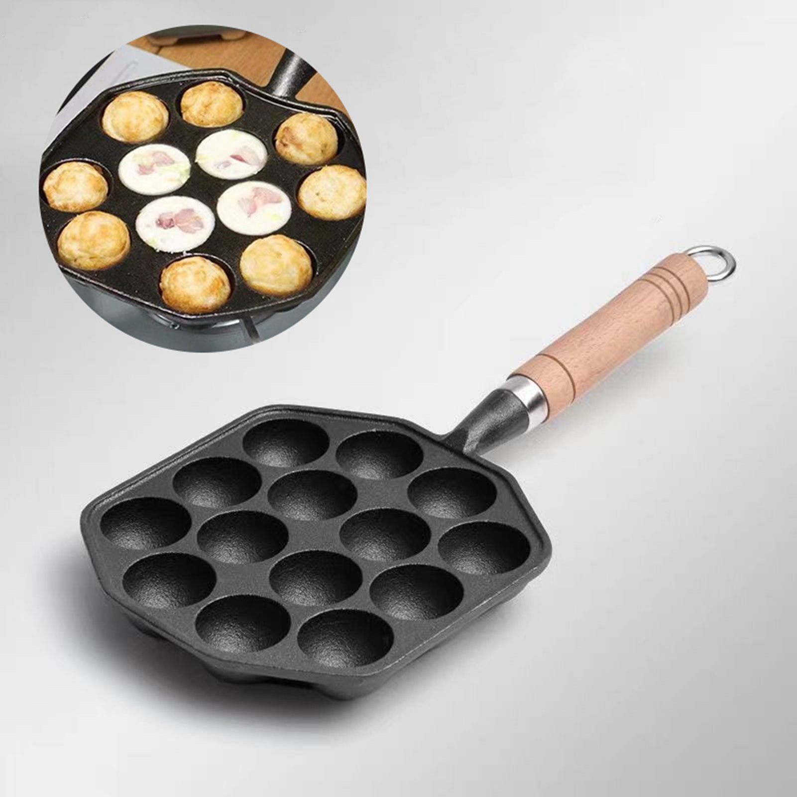 14 Holes Takoyaki Pan Nonstick - đánh giá và giá Egg Waffle Pan