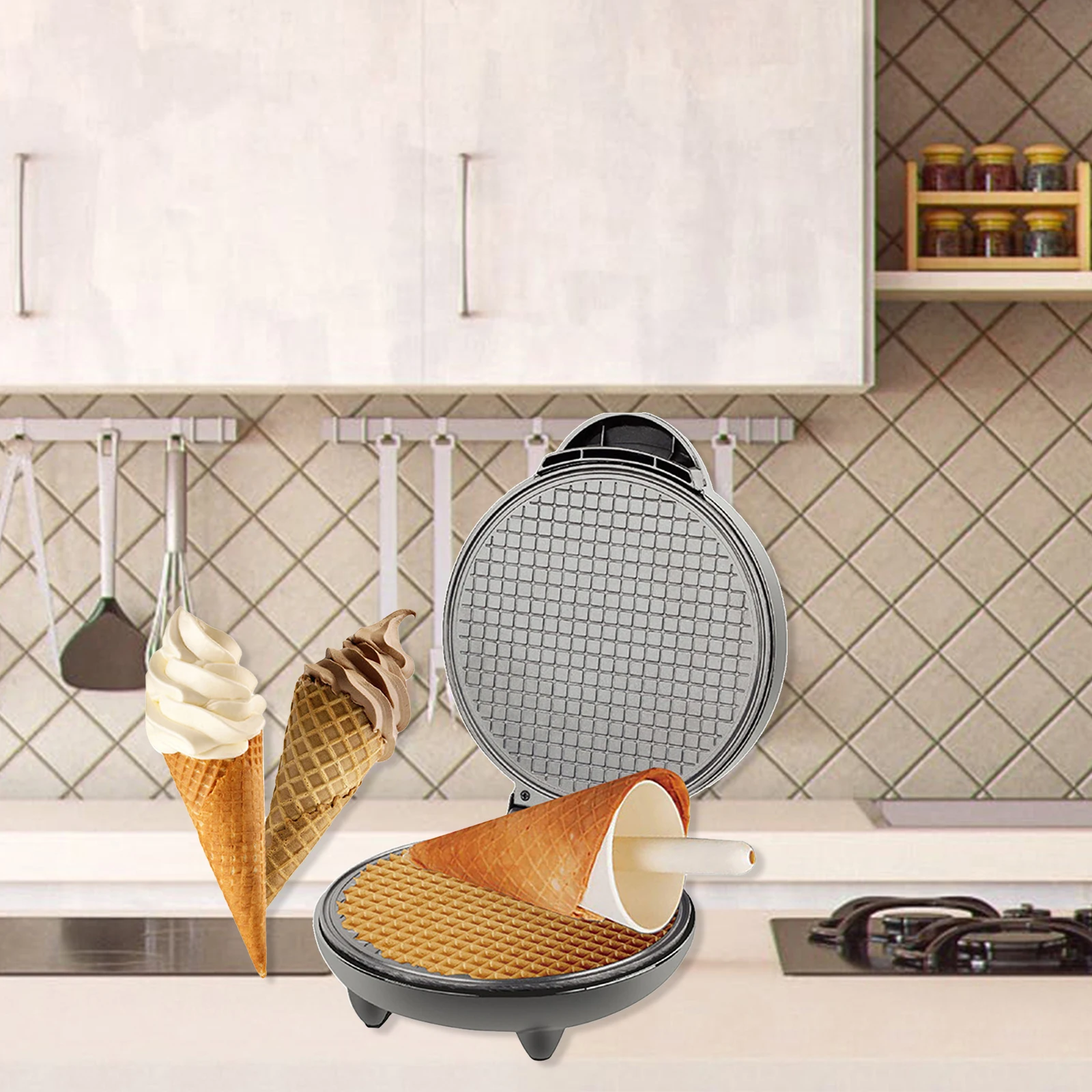 1200W Waffle Maker Nonstick Ba - đánh giá và giá Egg Waffle Pan
