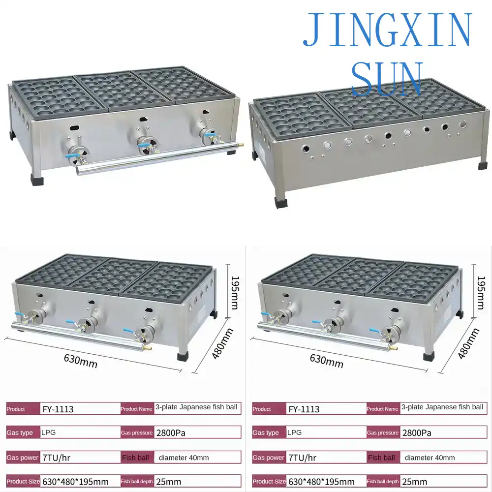 Gas Fish Ball Furnace FY-1113  - đánh giá và giá Takoyaki Grill Plate