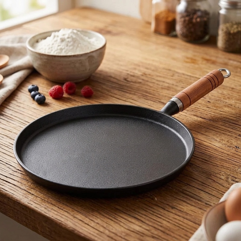 20/23/26cm Cast Iron Frying Pa - đánh giá và giá Egg Waffle Pan