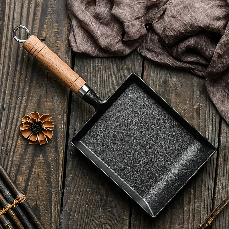 1Pc Japanese Cast Iron Pan Fry - đánh giá và giá Egg Waffle Pan