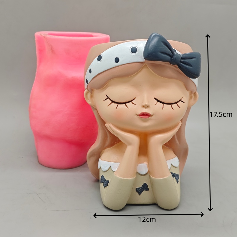 Silicone mold cute bow girl fl - đánh giá và giá Potsticker Mold