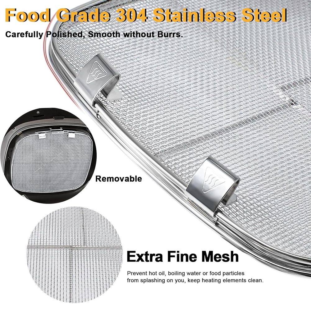 M02K-Stainless Steel Splatter  - đánh giá và giá Ninja Air Fryer Af101