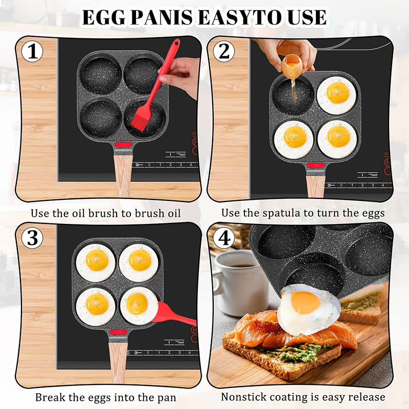 Deepened Egg Frying Pan with L - đánh giá và giá Egg Waffle Pan