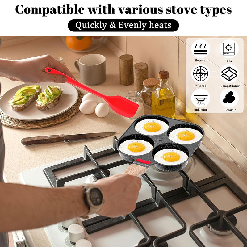 Deepened Egg Frying Pan with L - đánh giá và giá Egg Waffle Pan