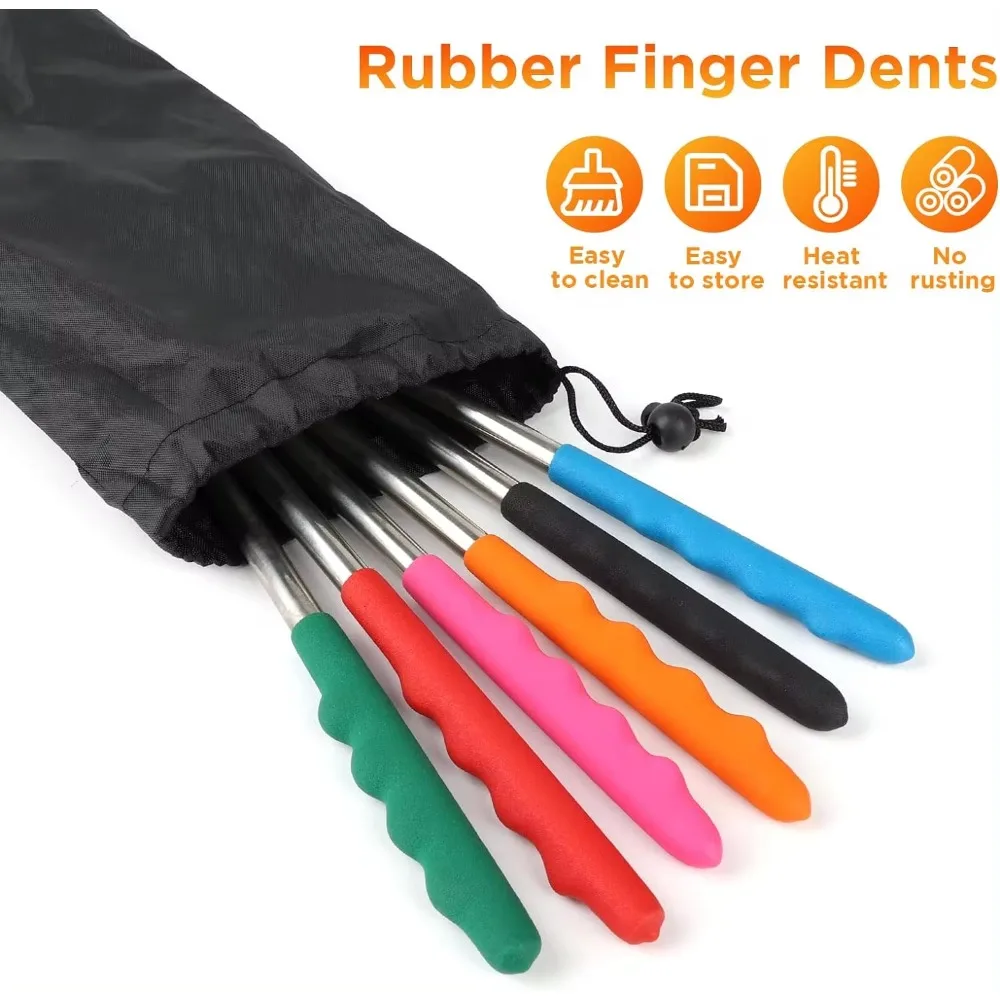 5/6/10pcs Telescopic BBQ Forks - đánh giá và giá Hot Dog Press